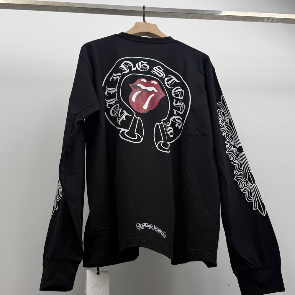 Chrome Hearts Black Tee with Red and White Graphic - Picture 2 of 12